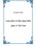 LUẬN VĂN: Lạm phát và biện pháp khắc phục ở Việt Nam