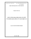 Luận án Tiến sĩ Chính trị học: Chất lượng hoạt động báo cáo viên vùng đồng bằng sông Cửu Long hiện nay