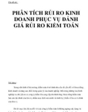 Tên đề tài: PHÂN TÍCH RỦI RO KINH DOANH PHỤC VỤ ĐÁNH GIÁ RỦI RO KIỂM TOÁN