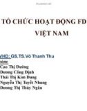 Thuyết trình: Tổ chức hoạt động FDI tại Việt Nam