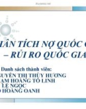 Thuyết trình: Phân tích nợ quốc gia - rủi ro quốc gia