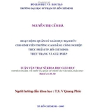 Luận văn Thạc sĩ Khoa học giáo dục: Hoạt động quản lý giáo dục đạo đức cho sinh viên trường Cao đẳng Công nghiệp Thực phẩm TP. Hồ Chí Minh - Thực trạng và giải pháp