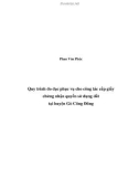 Đề tài: Quy trình đo đạc phục vụ cho công tác cáp giấy chứng nhận quyền sử dụng đất tại huyện Gò Công Đông