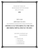 Tiểu luận: Sự năng động của việc thay đổi trong những lĩnh vực tổ chức