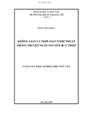 Luận văn thạc sĩ khoa học Ngữ Văn: Không gian và thời gian nghệ thuật trong truyện ngắn Nguyễn Huy Thiệp