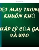 Tiểu luận: Dệt may trong khuôn khổ pháp lý của GATT và WTO