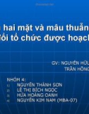 Thuyết trình: Tính hai mặt và mâu thuẫn của thay đổi tổ chức được hoạch định