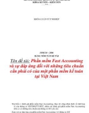 Tên đề tài: Phần mềm Fast Accounting và sự đáp ứng đối với những tiêu chuẩn cần phải có của một phần mềm kế toán tại Việt Nam