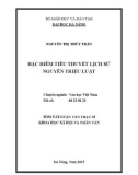 Tóm tắt luận văn Thạc sĩ Khoa học Xã hội và Nhân văn: Đặc điểm tiểu thuyết lịch sử Nguyễn Triệu Luật