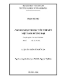 Luận án Tiến sĩ Ngữ văn: Parody/Nhại trong tiểu thuyết Việt Nam đƣơng đại