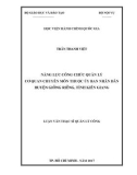 Luận văn thạc sĩ Quản lý công: Năng lực công chức quản lý cơ quan chuyên môn thuộc UBND huyện Giồng Riềng, tỉnh Kiên Giang