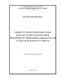 Luận văn Thạc sĩ Khoa học: Nghiên cứu sản xuất phân bón vi sinh dạng hạt có khả năng kích thích sinh trưởng từ vi khuẩn Bacillus megaterium VACC 118 và chất mang được xử lý chiếu xạ