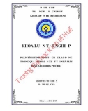 Khóa luận tốt nghiệp Quản trị kinh doanh: Phân tích tình hình tổ chức lao động trong quá trình sản xuất tại nhà máy bia Carlsberg – Phú Bài