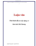 Luận văn: Tình hình đầu tư xây dựng cơ bản tỉnh Hải Dưong