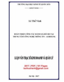 Luận văn Thạc sĩ Kinh doanh và quản lý: Hoàn thiện công tác đánh giá rủi ro tại Trung tâm Công nghệ thông tin - Agribank