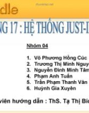 Thuyết trình: Hệ thống Just - in - time