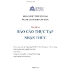 Báo cáo thực tập nhận thức: Ngân hàng TMCP Sài Gòn Thương tín - Chi nhánh An Giang