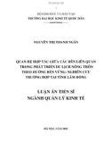 Luận án Tiến sĩ Quản lý Kinh tế: Quan hệ hợp tác giữa các bên liên quan trong phát triển du lịch nông thôn theo hướng bền vững: Nghiên cứu trường hợp tại tỉnh Lâm Đồng