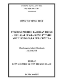 Tóm tắt Luận văn Thạc sĩ Quản trị kinh doanh: Ứng dụng mô hình tầm quan trọng - hiệu suất (IPA) tại Công ty TNHH MTV Thương Mại & Du Lịch Xứ Đà