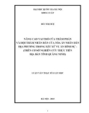 Luận văn Thạc sĩ Luật học: Nâng cao vai trò của Thẩm phán và Hội thẩm nhân dân của Tòa án nhân dân địa phương trong xét xử vụ án hình sự - Trên cơ sở nghiên cứu thực tiễn địa bàn tỉnh Quảng Ninh