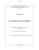 Luận văn Thạc sĩ Khoa học: U - hạt trong các quá trình e+e-