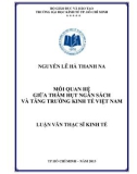 Luận văn Thạc sĩ Kinh tế: Mối quan hệ giữa thâm hụt ngân sách và tăng trưởng kinh tế Việt Nam