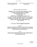 NGHIÊN CỨU ĐÁNH GIÁ TRƯỢT - LỞ, LŨ QUÉT - LŨ BÙN ĐÁ MỘT SỐ VÙNG NGUY HIỂM Ở MIỀN NÚI BẮC BỘ, KIẾN NGHỊ CÁC GIẢI PHÁP PHÒNG TRÁNH, GIẢM NHẸ THIỆT HẠI