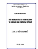 Luận án tiến sĩ Kinh tế: Phát triển giao dịch tài chính phái sinh tại các NHTM Việt Nam