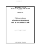 Luận văn Thạc sĩ Kinh tế: Chính sách nhà nước nhằm nâng cao hiệu quả kinh tế chuỗi giá trị cá da trơn xuất khẩu