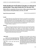 Đánh giá hiệu quả truyền thông về ung thư vú ở phụ nữ tại phường Định Công, quận Hoàng Mai, Hà Nội năm 2018