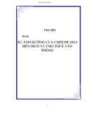 Đề Tài: Sự ảnh hưởng của 4 mối đe dọa đến dịch vụ cho thuê văn phòng