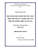 Luận văn Thạc sĩ Kinh tế: Một số giải pháp nhằm thúc đẩy hoạt động tiếp thị của Castrol Việt Nam trên thị trường nhớt xe gắn máy