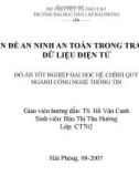 Vấn đề an ninh an toàn trong trao đổi dữ liệu Điện Tử