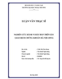 Luận văn Thạc sĩ: Nghiên cứu hành vi bầy đàn trên Sở giao dịch chứng khoán Hà Nội (HNX)