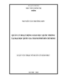 Luận văn Thạc sĩ Quản lý Giáo dục: Quản lý hoạt động giáo dục quốc phòng - an ninh tại Đại học Quốc gia Thành phố Hồ Chí Minh