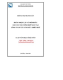 Luận văn Thạc sĩ Kế toán: Hoàn thiệp lập và trình bày báo cáo tài chính hợp nhất tại Công ty CP Xây lắp Thừa Thiên Huế