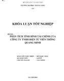 Khóa luận tốt nghiệp: Phân tích tình hình tài chính tại công ty TNHH điện tử viễn thông Quang Minh