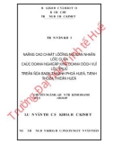 Luận văn Thạc sĩ Khoa học kinh tế: Nâng cao chất lượng nguồn nhân lực của các doanh nghiệp kinh doanh dịch vụ lưu trú trên địa bàn thành phố Huế, tỉnh Thừa Thiên Huế