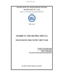 Luận văn tốt nghiệp: NGHIỆP VỤ THỊ TRƯỜNG MỞ CỦA NGÂN HÀNG NHÀ NƯỚC VIỆT NAM