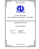 Đề tài nghiên cứu khoa học của người học: Ảnh hưởng của mạng xã hội đến sinh viên Trường Đại học Nội vụ Hà Nội