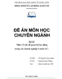 Đề án Kinh tế lao động và dân số: Bàn về vấn đề quan hệ lao động trong các doanh nghiệp ở nước ta