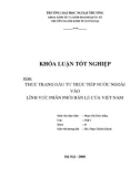 Khóa luận tốt nghiệp: Thực trạng đầu tư trực tiếp nước ngoài vào lĩnh vực phân phối bán lẻ của Việt Nam