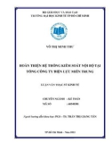 Luận văn Thạc sĩ kinh tế: Hoàn thiện hệ thống kiểm soát nội bộ tại Tổng Công ty Điện lực Miền Trung