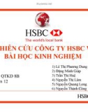 Đề Tài: NGHIÊN CỨU CÔNG TY HSBC VÀ BÀI HỌC KINH NGHIỆM