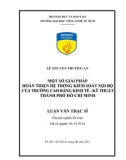 Luận văn Thạc sĩ Kế toán: Một số giải pháp hoàn thiện hệ thống kiểm soát nội bộ tại trường cao đẳng kinh tế - Kỹ thuật thành phố Hồ Chí Minh