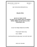 Luận văn Thạc sĩ Quản lý công: Quản lý Nhà nước về đào tạo nghề cho lao động nông thôn tại huyện Ea Súp, tỉnh Đắk Lắk