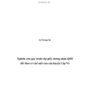 Đề tài: Nghiên cứu quy trình cấp giấy chứng nhận quyền sử dụng đất theo cơ chế một cửa của huyện Lấp Vò