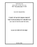 Luận án Tiến sĩ Ngữ văn: Ý thức nữ quyền trong thơ nữ Việt Nam giai đoạn từ 1986 đến nay (qua một số trường hợp tiêu biểu)