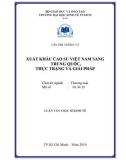 Luận văn Thạc sĩ Kinh tế: Xuất khẩu cao su Việt Nam sang Trung Quốc, thực trạng và giải pháp