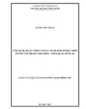 Luận văn Thạc sĩ Công nghệ thông tin: Ứng dụng mạng nơron nhân tạo dự báo số học sinh tuyển vào trung tâm GDNN – GDTX quận đống đa